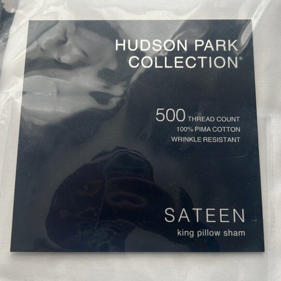 X2 Hudson Park Collection Embroidered Geo King Sham in White/Silver, $155/each - Picture 7 of 8